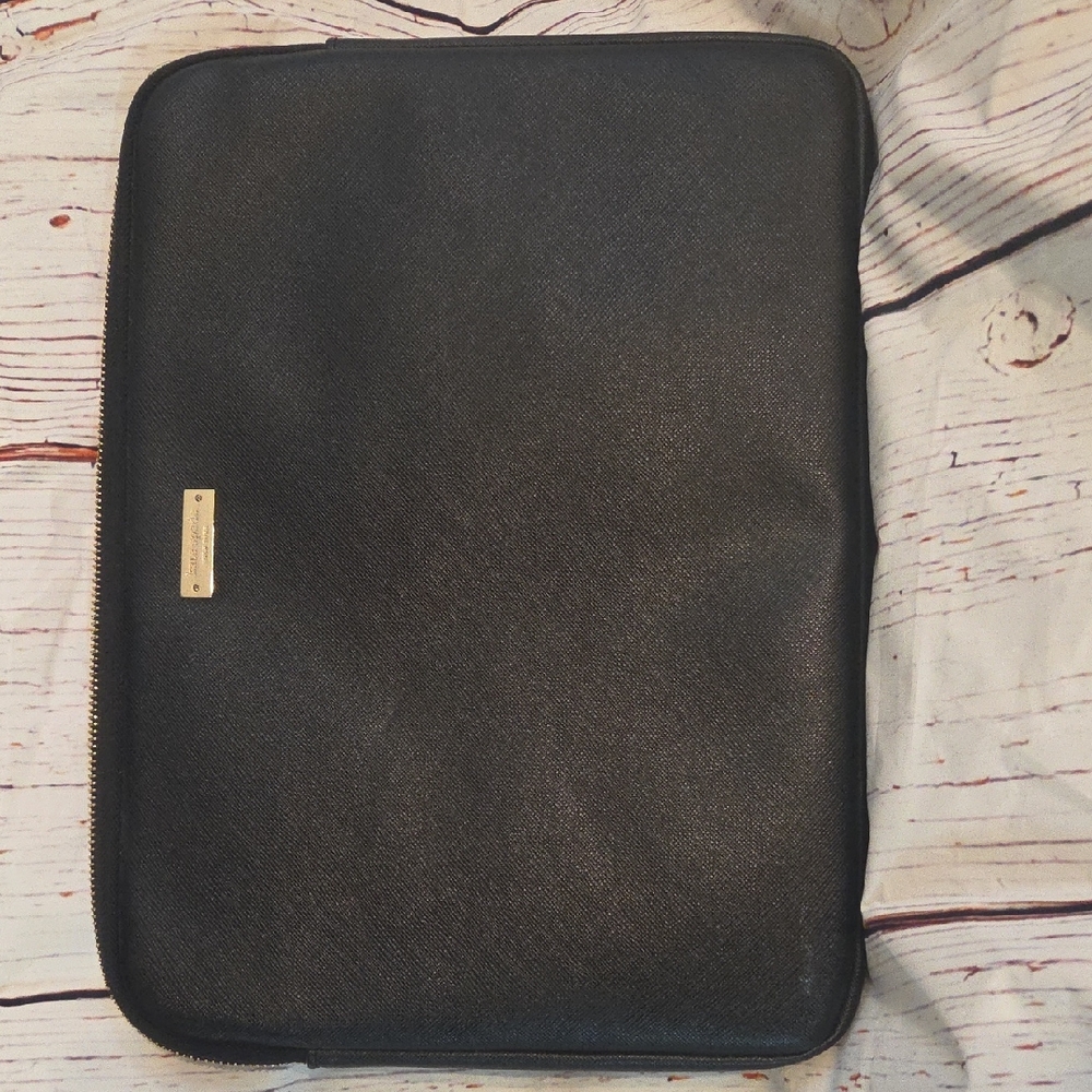 Kate Spade Navy Laptop Sleeve with Gold Accent